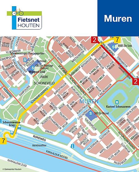 Kaart wijk Muren