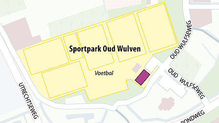 Routekaart Locatie sportpark Oud Wulven