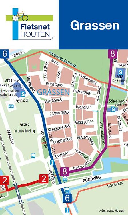 Kaart wijk Grassen