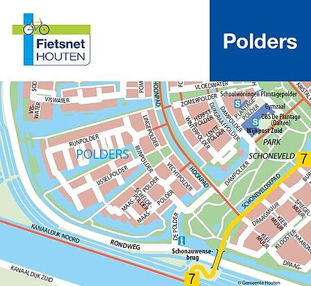Kaart wijk Polders