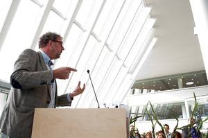Spreker Jaap Jongejan tijdens de opening van de WIL